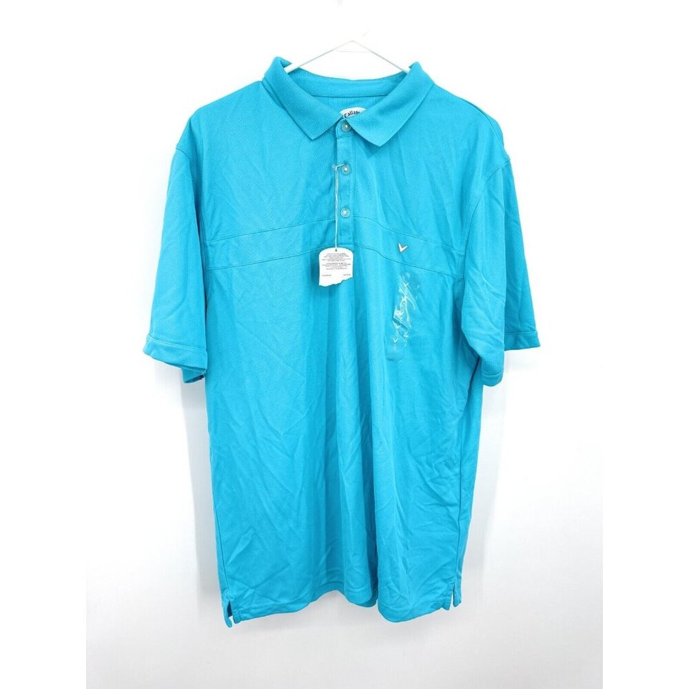 Callaway Short Sleeve Men's Polo Golf Shirt Blue Size XL NWT
